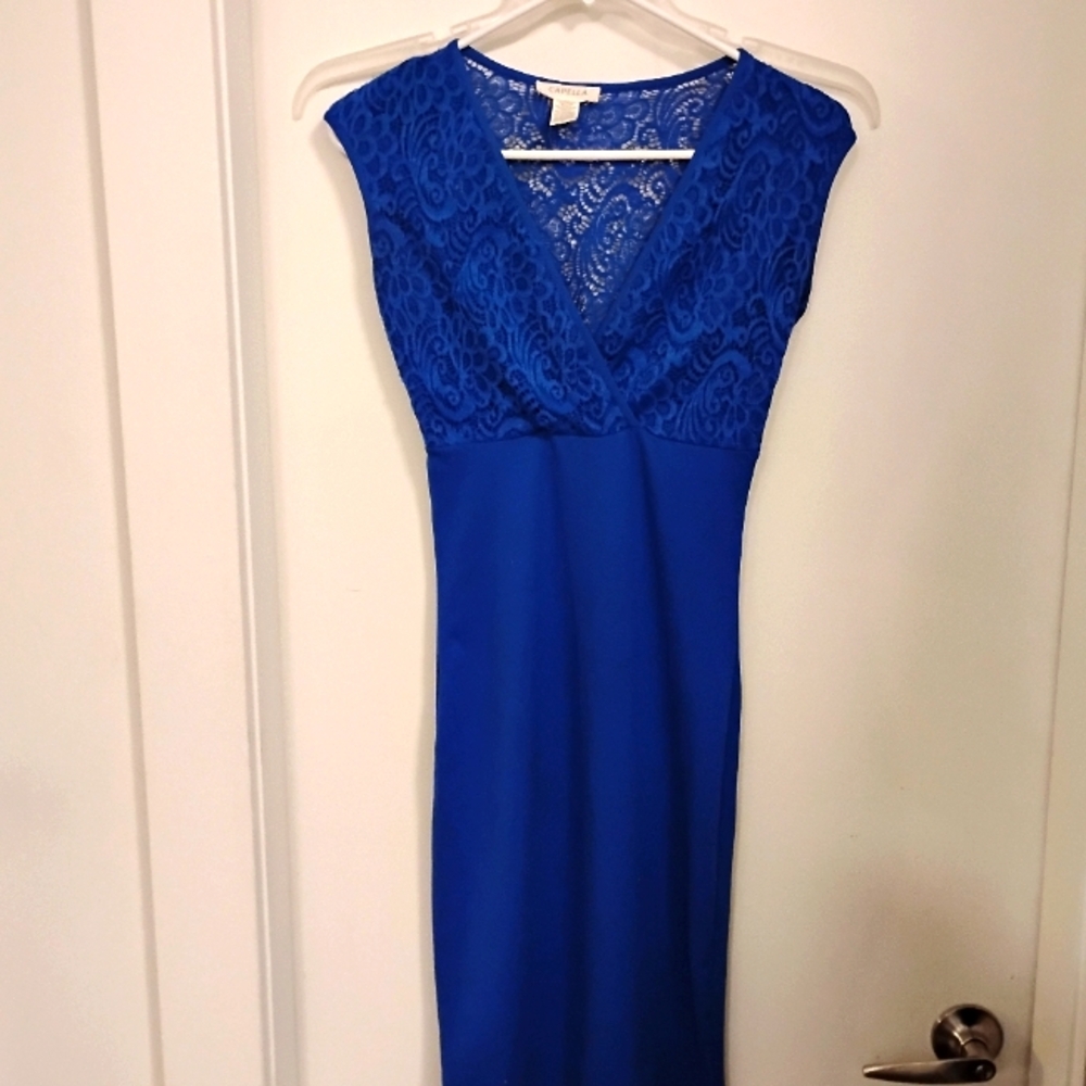 Sz Sm Bright Blue Dress